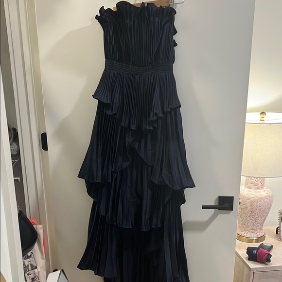 AMUR Dresses & Skirts - AMUR Navy Strapless Tiered Gown for Cocktail